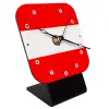 Quartz Wooden table clock with hands (10cm)