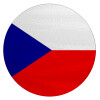 Czechia flag, Επιφάνεια κοπής γυάλινη στρογγυλή (30cm)