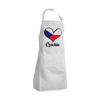 Czechia flag, Adult Chef Apron (with sliders and 2 pockets)