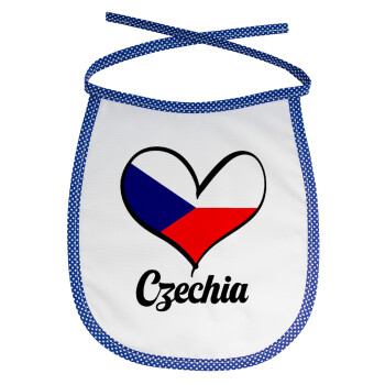 Czechia flag, Σαλιάρα μωρού αλέκιαστη με κορδόνι Μπλε