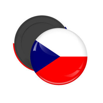 Czechia flag, Μαγνητάκι ψυγείου στρογγυλό διάστασης 5cm