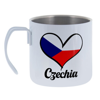 Czechia flag, Mug Stainless steel double wall 400ml