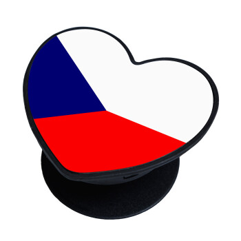 Czechia flag, Phone Holders Stand  καρδιά Μαύρο Βάση Στήριξης Κινητού στο Χέρι