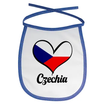 Czechia flag, Σαλιάρα μωρού αλέκιαστη με κορδόνι Μπλε