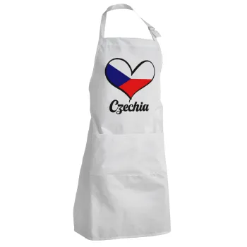 Czechia flag, Adult Chef Apron (with sliders and 2 pockets)