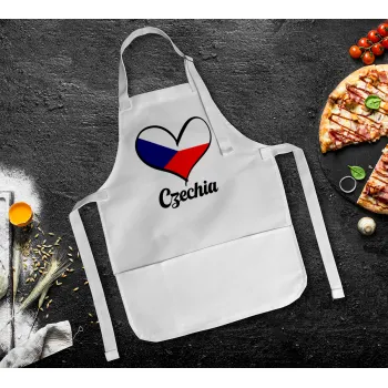 Czechia flag, Ποδιά Σεφ Ολόσωμη Παιδική (με ρυθμιστικά και 2 τσέπες)
