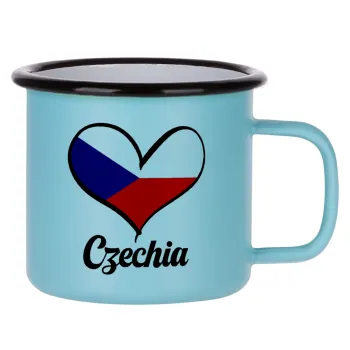 Czechia flag, Κούπα Μεταλλική εμαγιέ ΜΑΤ σιέλ 360ml