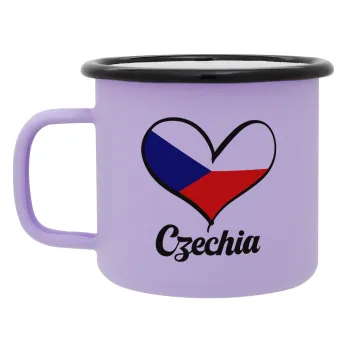 Czechia flag, Κούπα Μεταλλική εμαγιέ ΜΑΤ Light Pastel Purple 360ml
