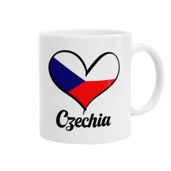 Czechia flag, Ceramic coffee mug, 330ml
