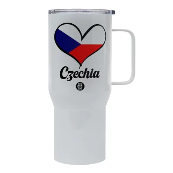 Czechia flag, Tumbler με καπάκι, διπλού τοιχώματος (θερμό) 750L
