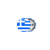 Greece flag, Κονκάρδα παραμάνα 2.5cm