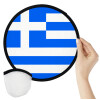 Greece flag, Βεντάλια υφασμάτινη αναδιπλούμενη με θήκη (20cm)