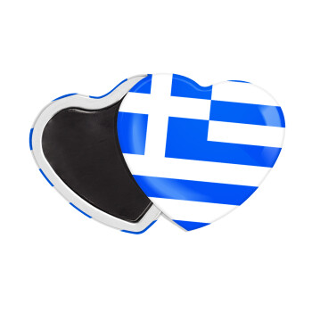 Greece flag, Μαγνητάκι καρδιά (57x52mm)
