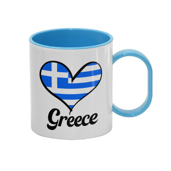 Greece flag, Κούπα (πλαστική) (BPA-FREE) Polymer Μπλε για παιδιά, 330ml