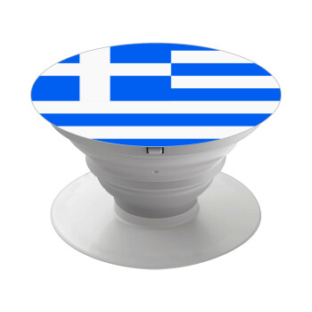 Greece flag, Phone Holders Stand  White Hand-held Mobile Phone Holder