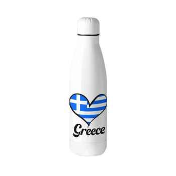 Greece flag, Metal mug thermos (Stainless steel), 500ml