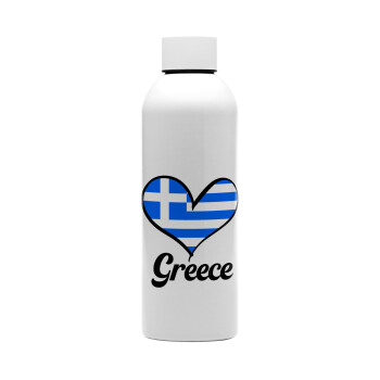 Greece flag, Μεταλλικό παγούρι νερού, 304 Stainless Steel 800ml
