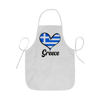 Greece flag, Ποδιά Σεφ ολόσωμη κοντή  Παιδική (44x62cm)