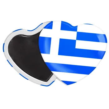 Greece flag, Μαγνητάκι καρδιά (57x52mm)