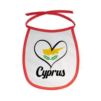 Cyprus flag, Σαλιάρα μωρού αλέκιαστη με κορδόνι Κόκκινη