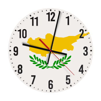 Cyprus flag, Ρολόι τοίχου ξύλινο (30cm)