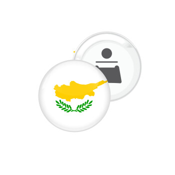 Cyprus flag, Μαγνητάκι και ανοιχτήρι μπύρας στρογγυλό διάστασης 5,9cm
