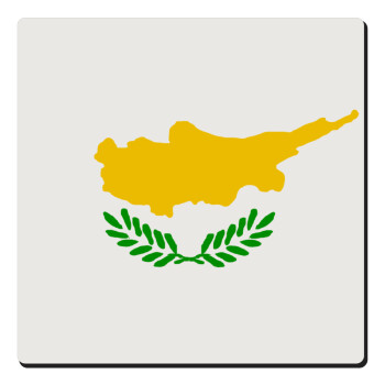 Cyprus flag, Τετράγωνο μαγνητάκι ξύλινο 6x6cm