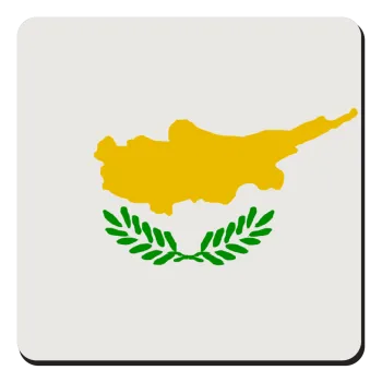 Cyprus flag, Τετράγωνο μαγνητάκι ξύλινο 9x9cm