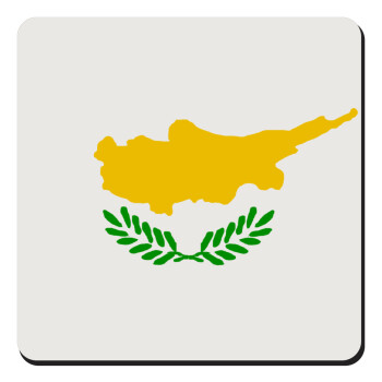 Cyprus flag, Τετράγωνο μαγνητάκι ξύλινο 9x9cm