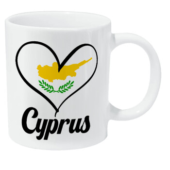 Cyprus flag, Κούπα Giga, κεραμική, 590ml