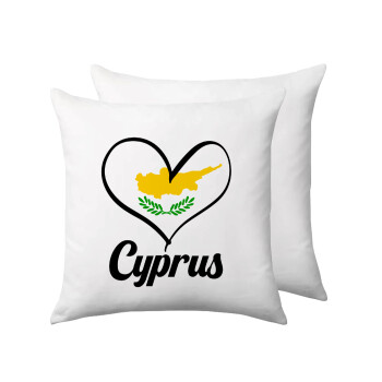 Cyprus flag, Sofa cushion 40x40cm includes filling