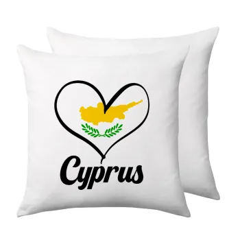 Cyprus flag, Sofa cushion 40x40cm includes filling