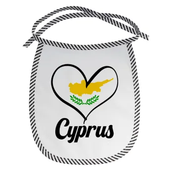 Cyprus flag, Σαλιάρα μωρού αλέκιαστη με κορδόνι Μαύρη