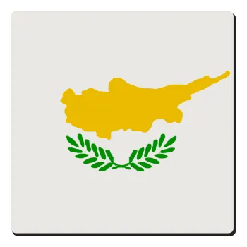 Cyprus flag, Τετράγωνο μαγνητάκι ξύλινο 6x6cm