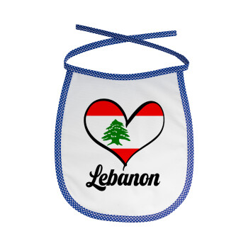 Lebanon flag, Σαλιάρα μωρού αλέκιαστη με κορδόνι Μπλε