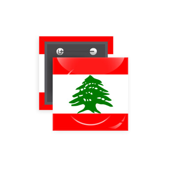 Lebanon flag, Κονκάρδα παραμάνα τετράγωνη 5x5cm