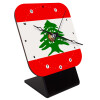 Lebanon flag, Επιτραπέζιο ρολόι ξύλινο με δείκτες (10cm)