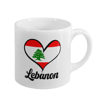 Lebanon flag, Κουπάκι κεραμικό, για espresso 150ml