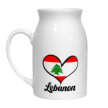 Lebanon flag, Milk Jug (450ml) (1pcs)