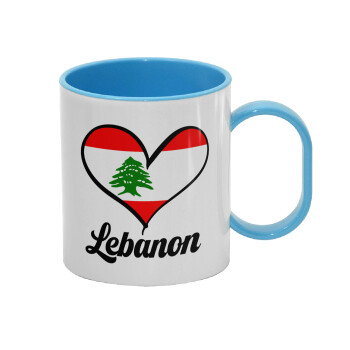 Lebanon flag, Κούπα (πλαστική) (BPA-FREE) Polymer Μπλε για παιδιά, 330ml