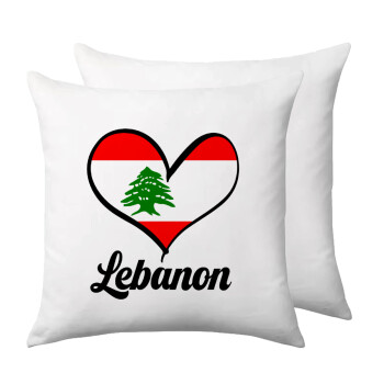 Lebanon flag, Μαξιλάρι καναπέ 40x40cm περιέχεται το  γέμισμα