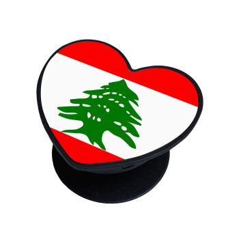 Lebanon flag, Phone Holders Stand  καρδιά Μαύρο Βάση Στήριξης Κινητού στο Χέρι