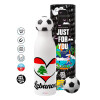 Soccer Metal mug thermos, double wall, 550ml