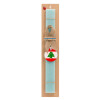 Easter Set, wooden keychain & aromatic flat Easter candle (30cm) (TURQUOISE)