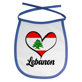 Lebanon flag, Σαλιάρα μωρού αλέκιαστη με κορδόνι Μπλε