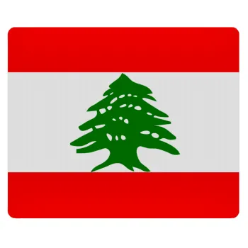 Lebanon flag, Mousepad ορθογώνιο 23x19cm