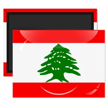 Lebanon flag, Ορθογώνιο μαγνητάκι ψυγείου διάστασης 9x6cm