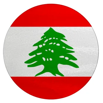 Lebanon flag, Επιφάνεια κοπής γυάλινη στρογγυλή (30cm)
