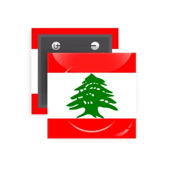 Lebanon flag, Κονκάρδα παραμάνα τετράγωνη 5x5cm