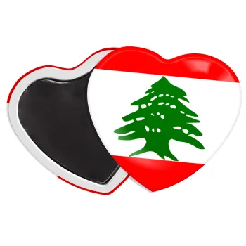 Lebanon flag, Μαγνητάκι καρδιά (57x52mm)